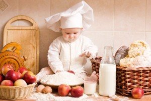 Young child in a chef